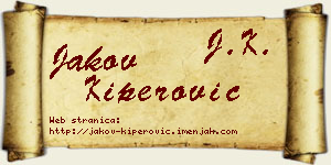 Jakov Kiperović vizit kartica